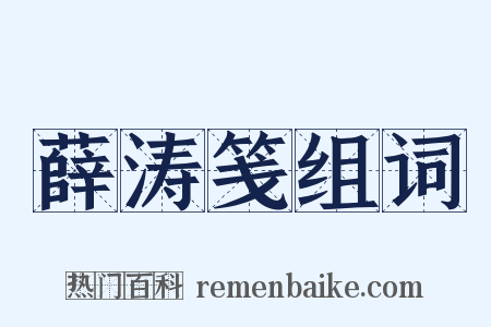 薛涛笺组词是什么意思的图片